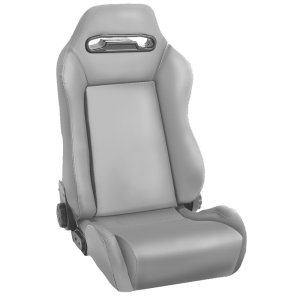 Jeep Wrangler Race Seats - Front - Rugged Ridge - Sport Reclining - Gray - `87-`02